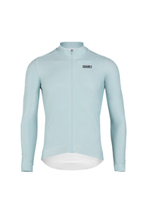 Ascender Thermal Mens Long Sleeve Cycling Jersey in Light Blue by Suarez