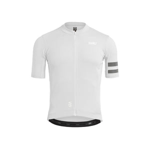 Fonte 2.3 Mens Classic Short Sleeve Cycling Jersey in White by Suarez