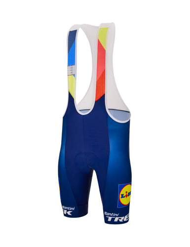 Official 2024 Lidl-Trek Team Mens Fan Line Bib Short Navy by Santini