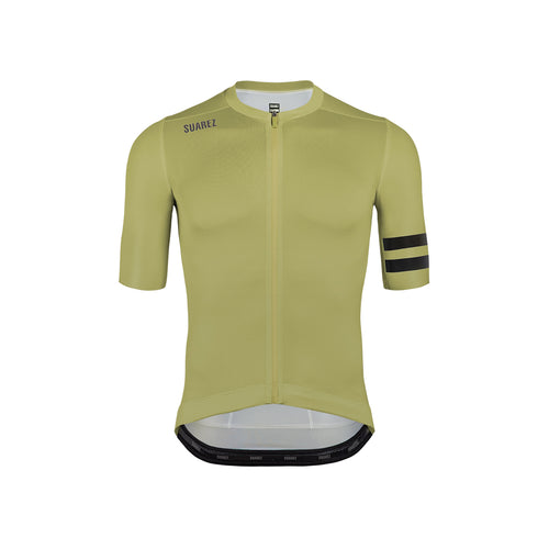 Solid 2.4 Mens Avant Cycling Jersey Green Gold by Suarez