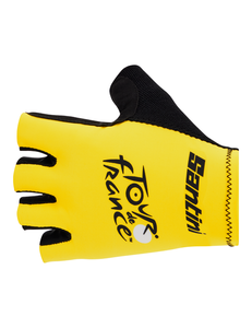 Official Tour de France General Classification Leader Yellow Cycling Gloves by Santini