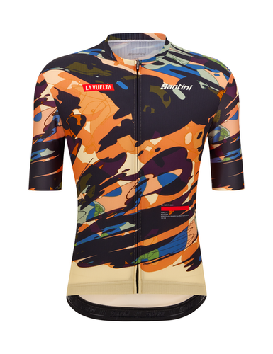 Official 2024 La Vuelta Cuitu Negru Stage 15 Mens Smart Jersey by Santini