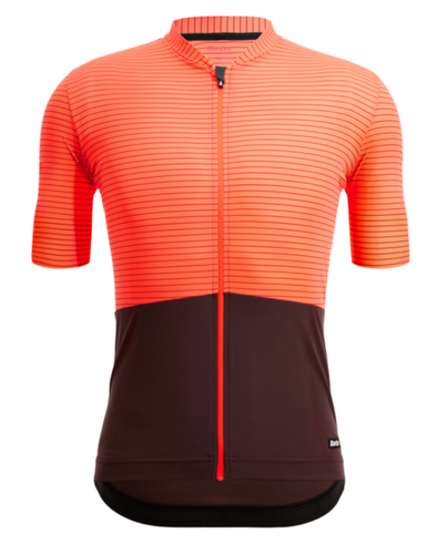 Colore Riga Mens Short Sleeve Jersey Orange by Santini